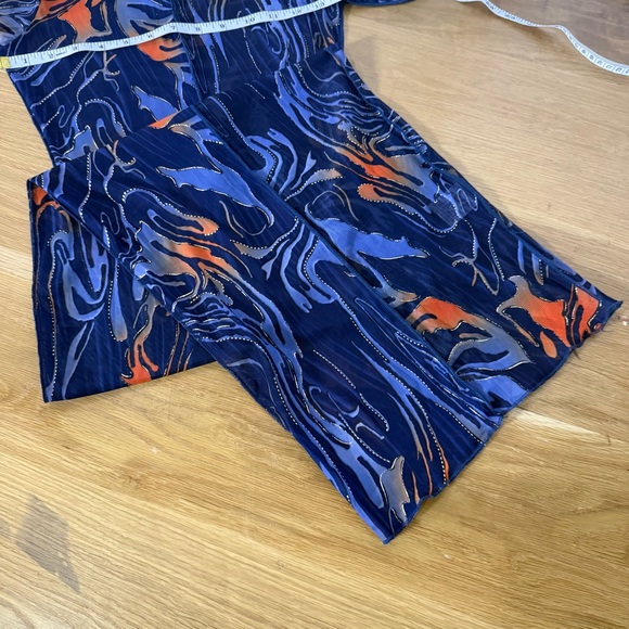 Spoiled Label Long Sleeve full length bodycon Abstract Dress women’s size medium - Picture 6 of 9